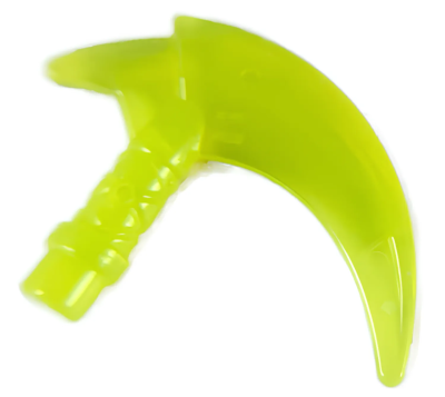 Деталь LEGO Оружейный крюк LEGO 37341d Weapon Hook with Bar U Trans-Neon Green