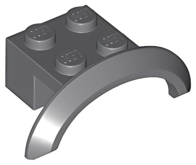 Деталь LEGO Lego Parts Vehicle, Mudguard 4 x 2 1/2 x 1 with Arch Round 98282 (28579) Dark Bluish Gray N