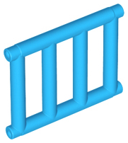 Деталь LEGO Bar 1 x 4 x 3 Grille with End Protrusions 62113 Dark Azure U