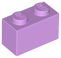 Brick 1 x 2, 3004 Medium Lavender U
