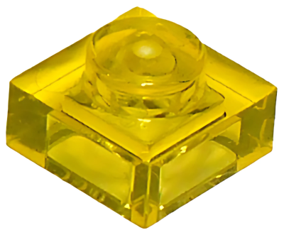 Деталь LEGO Plate 1 x 1 3024 (28554, 30008) Trans-Yellow U
