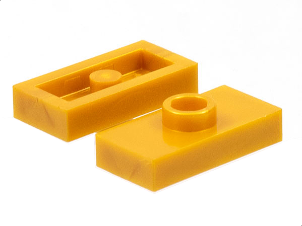 Деталь Lego Plate, Modified 1 x 2 with 1 Stud without Groove (Jumper) 3794a