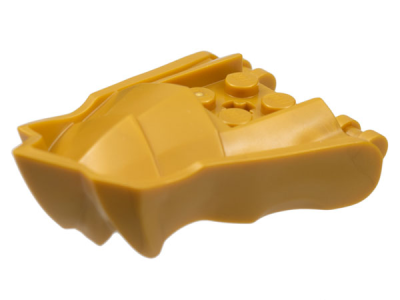 Dragon Head (Ninjago) Jaw with Small Spikes and 2 Bar Handles on Back, 80017 Pearl Gold U