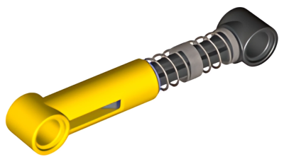 Деталь LEGO Technic, Shock Absorber 6.5L - Hard Spring, Tight Coils in Middle 731c04 Yellow N