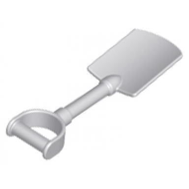 Деталь LEGO 10566 Duplo Utensil Shovel / Spade with Smooth Handle and Short Blade (total length 75mm)