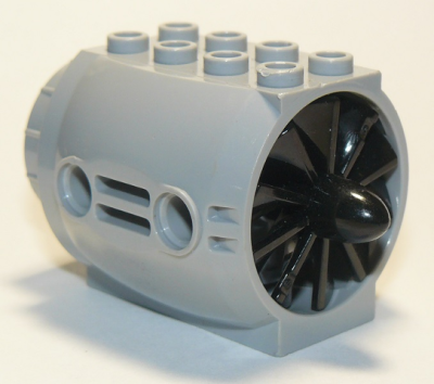 Engine, Large with Black Center (43121 / x577) Light Bluish Gray U