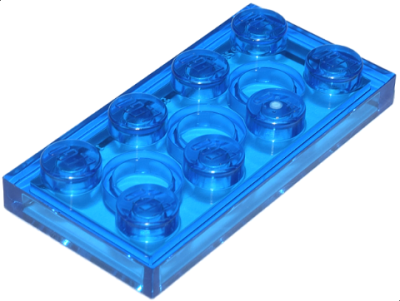 Plate 2 x 4, 3020 Trans-Dark Blue N