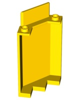 Panel 3 x 3 x 6 Corner Wall without Bottom Indentations, 87421 Yellow U