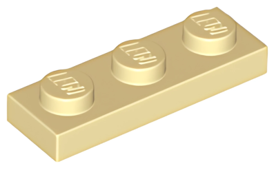 Деталь LEGO Plate 1 x 3 3623 Tan U