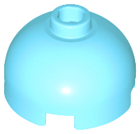 Brick, Round 2 x 2 Dome Top, 553 Medium Azure N