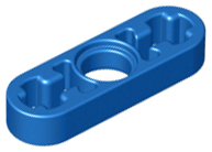 Technic, Liftarm Thin 1 x 3 - Axle Holes, 6632 Blue U