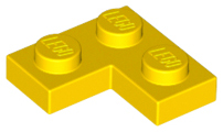 Plate 2 x 2 Corner, 2420 Yellow N