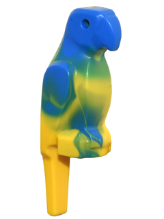 Bird, Parrot with Large Beak with Marbled Blue Pattern, 27063pb01 Yellow U