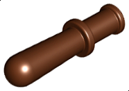 Minifigure, Weapon Baton / Club / Truncheon, 13790 Reddish Brown N