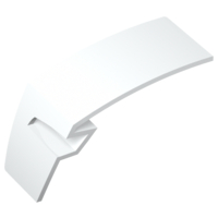 Technic, Panel Car Mudguard Left, 61071 White U