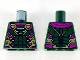 Torso Armor with Gold, Silver and Magenta Trim Pattern, 973pb3512  