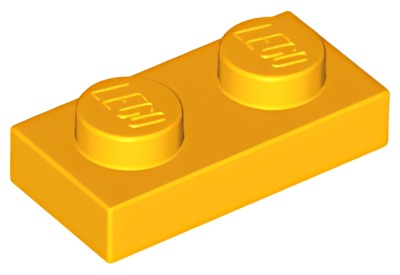 Деталь LEGO Plate 1 x 2 3023 Bright-Light Orange U