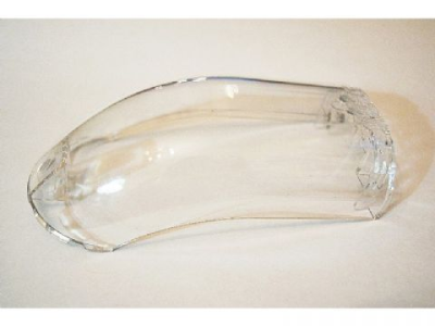 Windscreen 16 x 8 x 6 Curved with 3 Pin Holes, 16477 Trans-Clear U