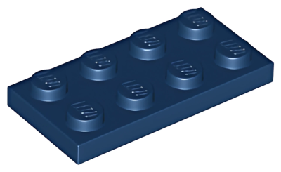 Деталь LEGO Plate 2 x 4 3020 Dark Blue U