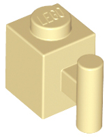 Brick, Modified 1 x 1 with Bar Handle, 2921 Tan N