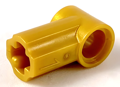 Деталь LEGO Technic, Axle and Pin Connector Angled #1 32013 Pearl Gold U