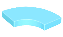 Tile, Round Corner 2 x 2 Macaroni, 27925 Medium Azure N
