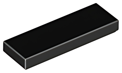 Деталь LEGO Tile 1 x 3 63864 (37294) Black N