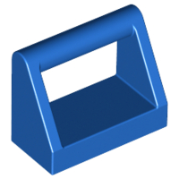 Tile, Modified 1 x 2 with Bar Handle, 2432 Blue N