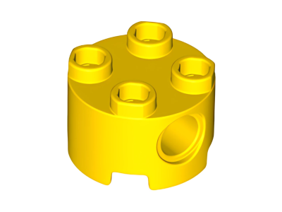 Деталь LEGO Brick, Round 2 x 2 with Pin Holes 17485 (79566) Yellow U