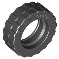 Lego Tire 17.5mm D. x 6mm with Shallow Staggered Treads - Band Around Center of Tread 92409 (42611,51011)