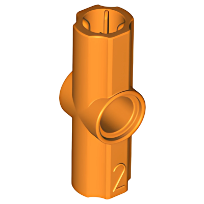 Деталь LEGO Technic, Axle and Pin Connector Angled #2 - 180 degrees 32034 Orange U