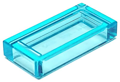Деталь LEGO Tile 1 x 2 with Groove 3069b Trans-Light Blue U