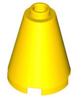 Cone 2 x 2 x 2 - Open Stud, 3942c Yellow U