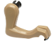 Dinosaur Leg Small (Front) Raptor Right with Black Pin and Black Claws Pattern, 49654c01pb01