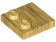 Tile, Modified 2 x 2 with Studs on Edge, 33909 Pearl Gold N