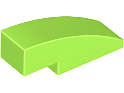 Деталь LEGO Lego Slope, Curved 3 x 1 50950 (1605, 63278) Lime U
