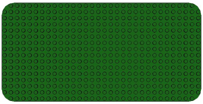 Baseplate 16 x 32 with Rounded Corners, 374 Green N