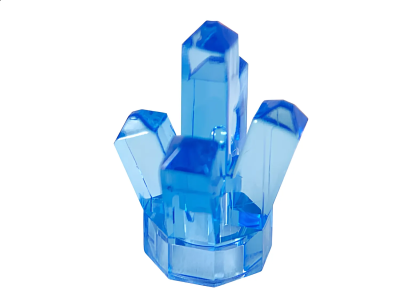 Деталь Lego Rock 1 x 1 Crystal 5 Point 52 (15584, 15585, 28623, 29377, 30385, 61748, 61749, 70770, 71968) U Trans-Medium Blue