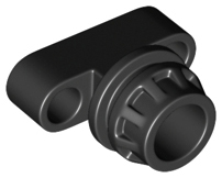 Pneumatic Technic, Liftarm 1 x 3 with Connections for Hose 44079 and Rubber Bladder 41818, 41817 Black N