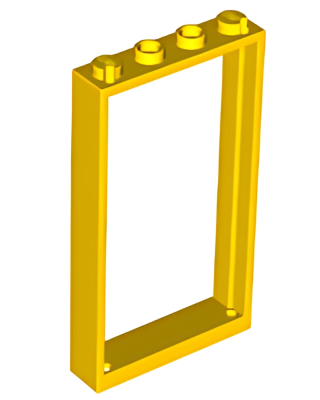 Деталь LEGO Рамка двери Lego Door, Frame 1 x 4 x 6 with 2 Holes on Top and Bottom 60596 (40289, 66190) Yellow U