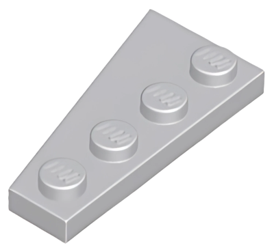 Деталь LEGO Wedge, Plate 4 x 2 Right 41769 (63330) Light Bluish Gray U
