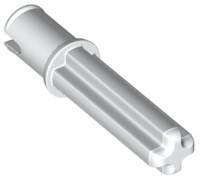 Technic, Axle 2L with Pin without Friction Ridges, 65249 White N