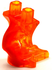 Lower Body, Ghost with Marbled Red Pattern, 19859pb06 Trans-Orange U