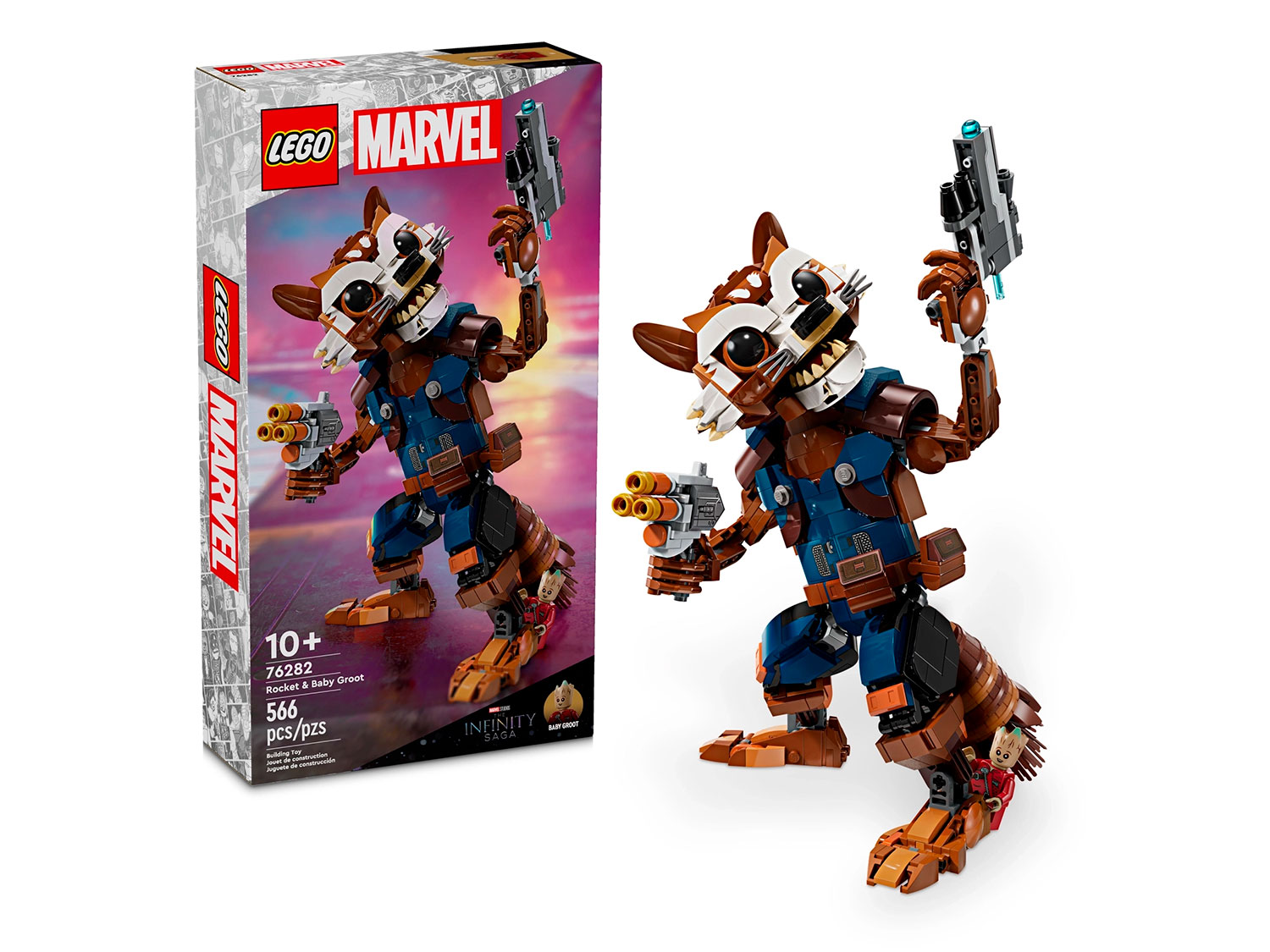 Конструктор LEGO Marvel Super Heroes 76282 Енот Ракета и малыш Грут в  магазине Shop-device