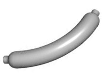 Hot Dog / Sausage, 33078 Light Bluish Gray N