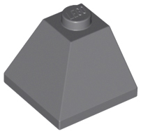 Slope 45 2 x 2 Double Convex Corner, 3045 Dark Bluish Gray N