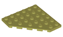 Wedge, Plate 6 x 6 Cut Corner, 6106 Olive Green N