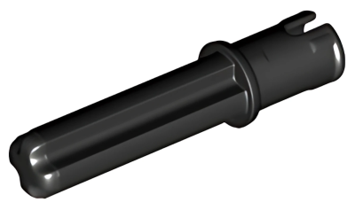 Деталь LEGO Technic, Axle 2L with Pin with Friction Ridges 18651 Black U
