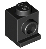 Brick, Modified 1 x 1 with Headlight, 4070 Black N