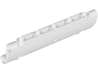 Technic, Panel Curved 11 x 3 with 2 Pin Holes through Panel Surface, 62531 White N